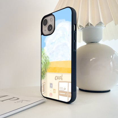 Sunlit Coffee Break Glass Case