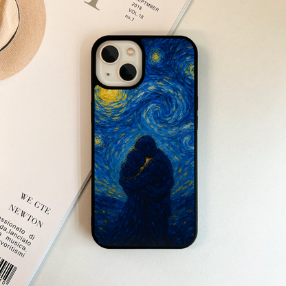 Starry Embrace Couple Glass Case