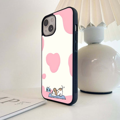 Dog Radio Calm Glass Case