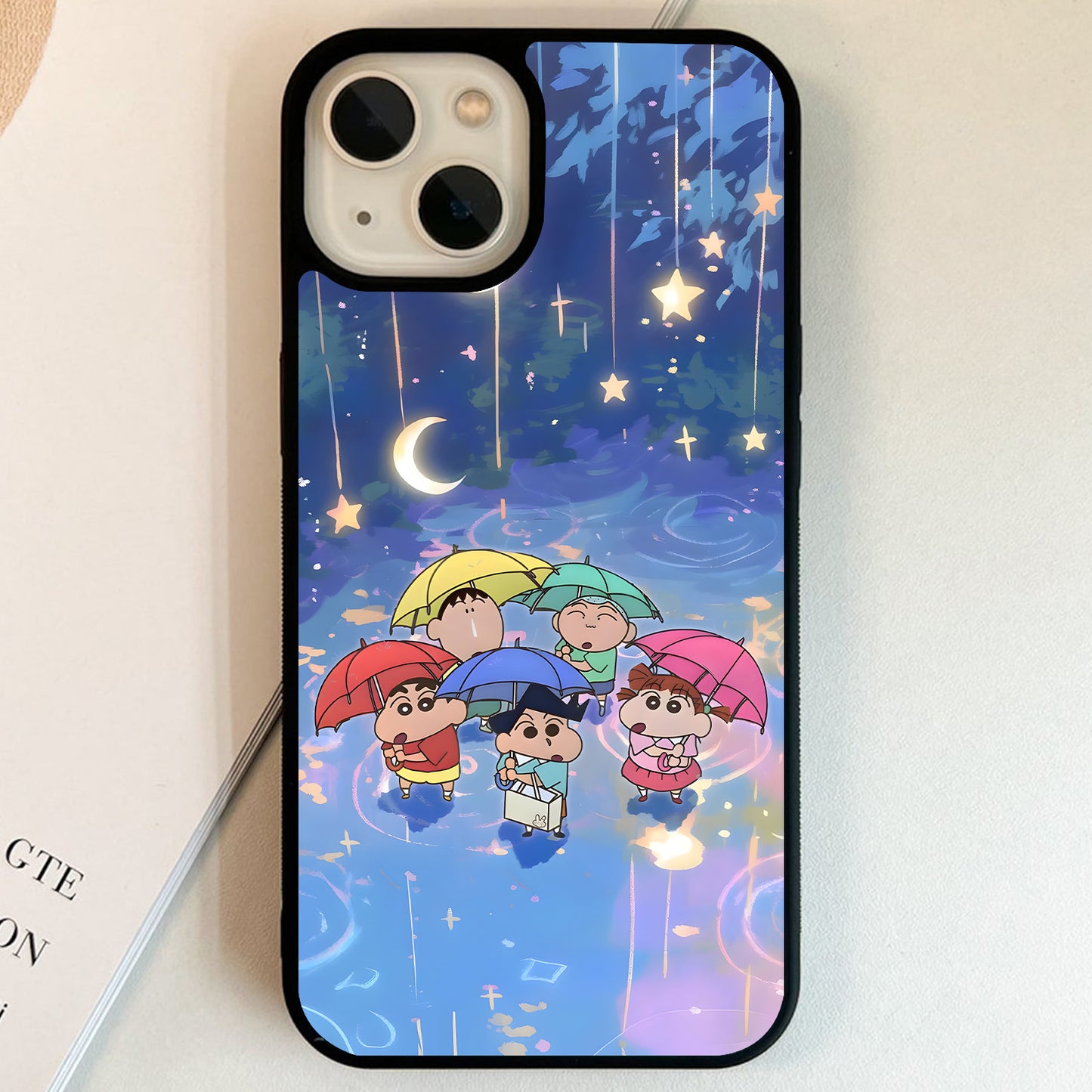 Moonlight Shinchan Friends Glass Case