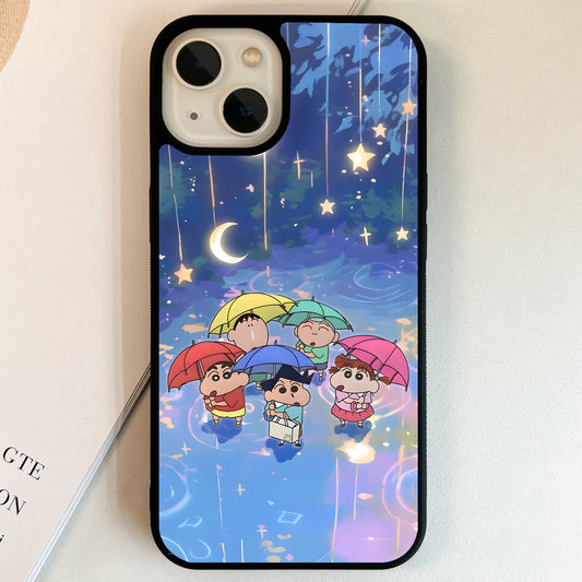 Moonlight Shinchan Friends Glass Case
