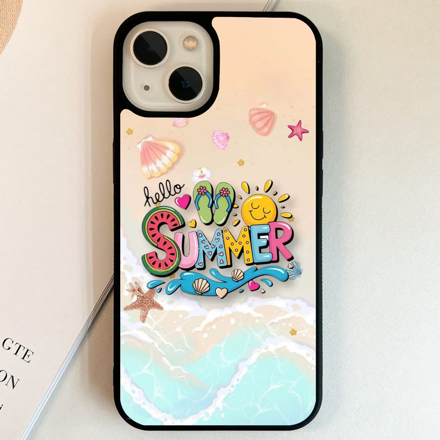 Hello Summer Splash Glass Case
