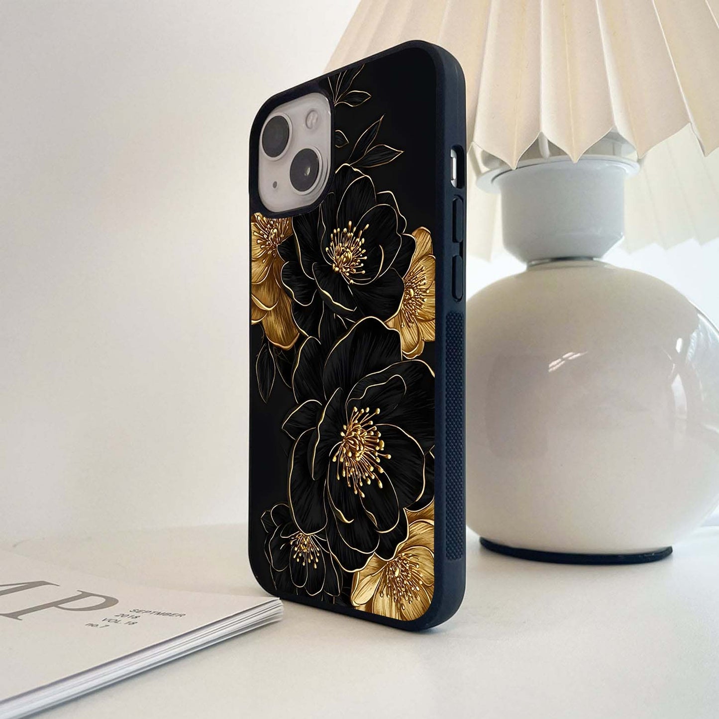 Bold Bloom Gold Glass Case