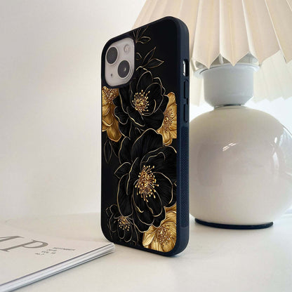 Bold Bloom Gold Glass Case