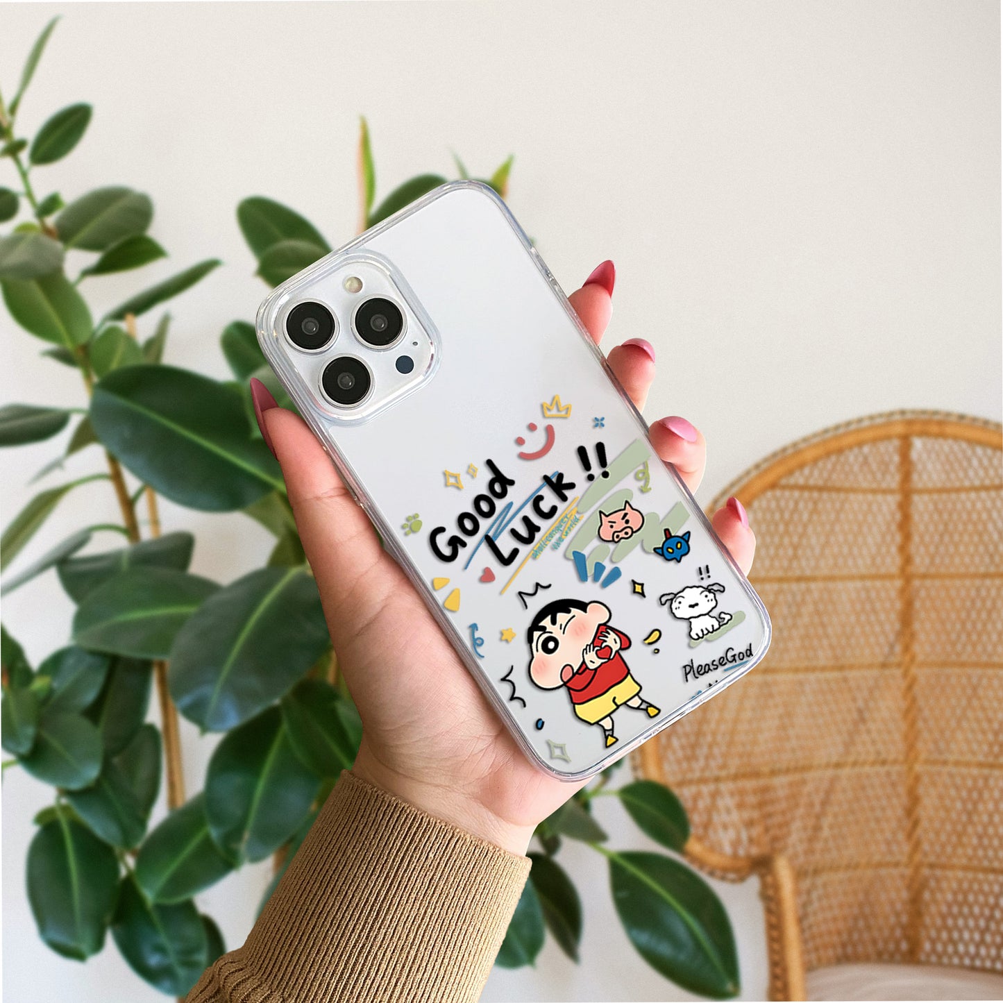 Good Luck Shinchan Clear Silicon Cover