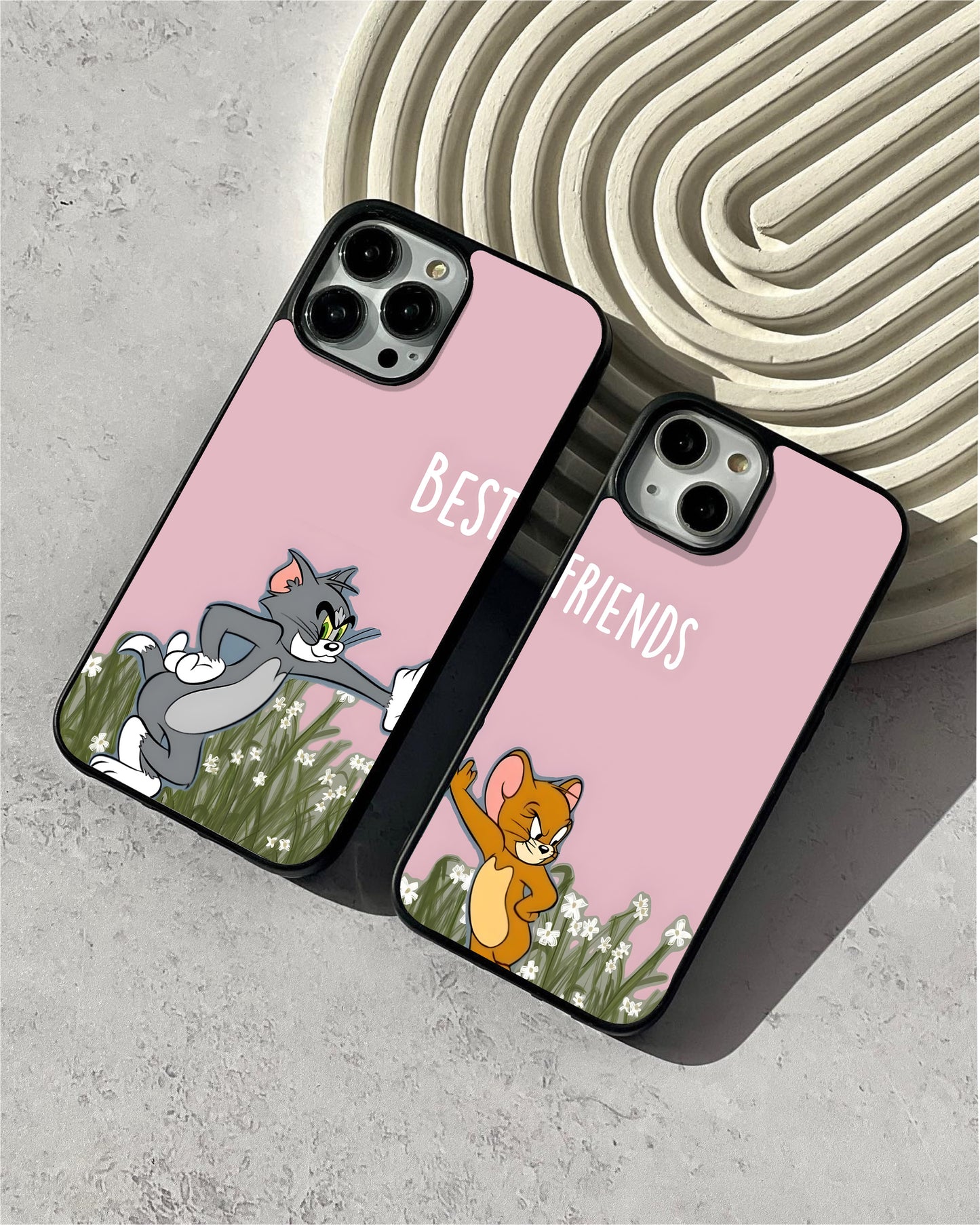 Playful Tom & Jerry Glass Case