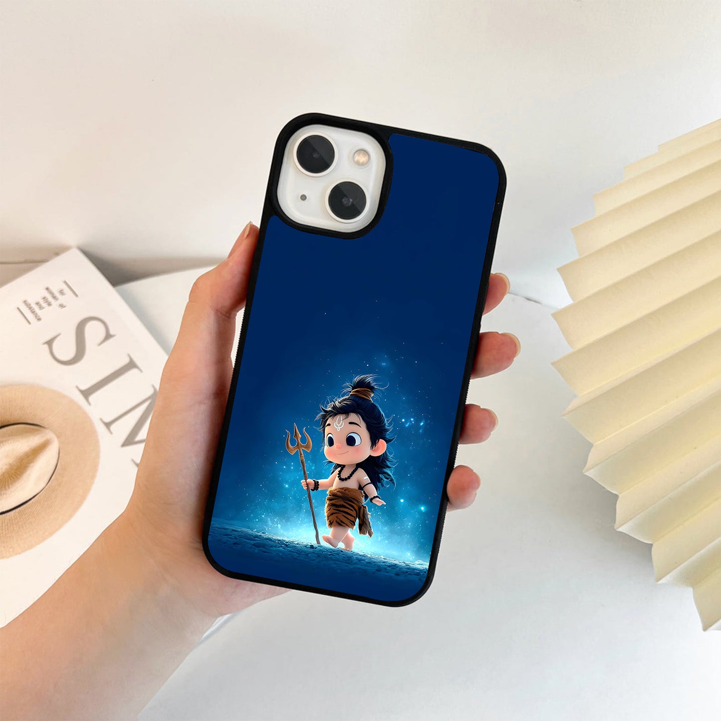 Cute Baby Shiva Glass Case