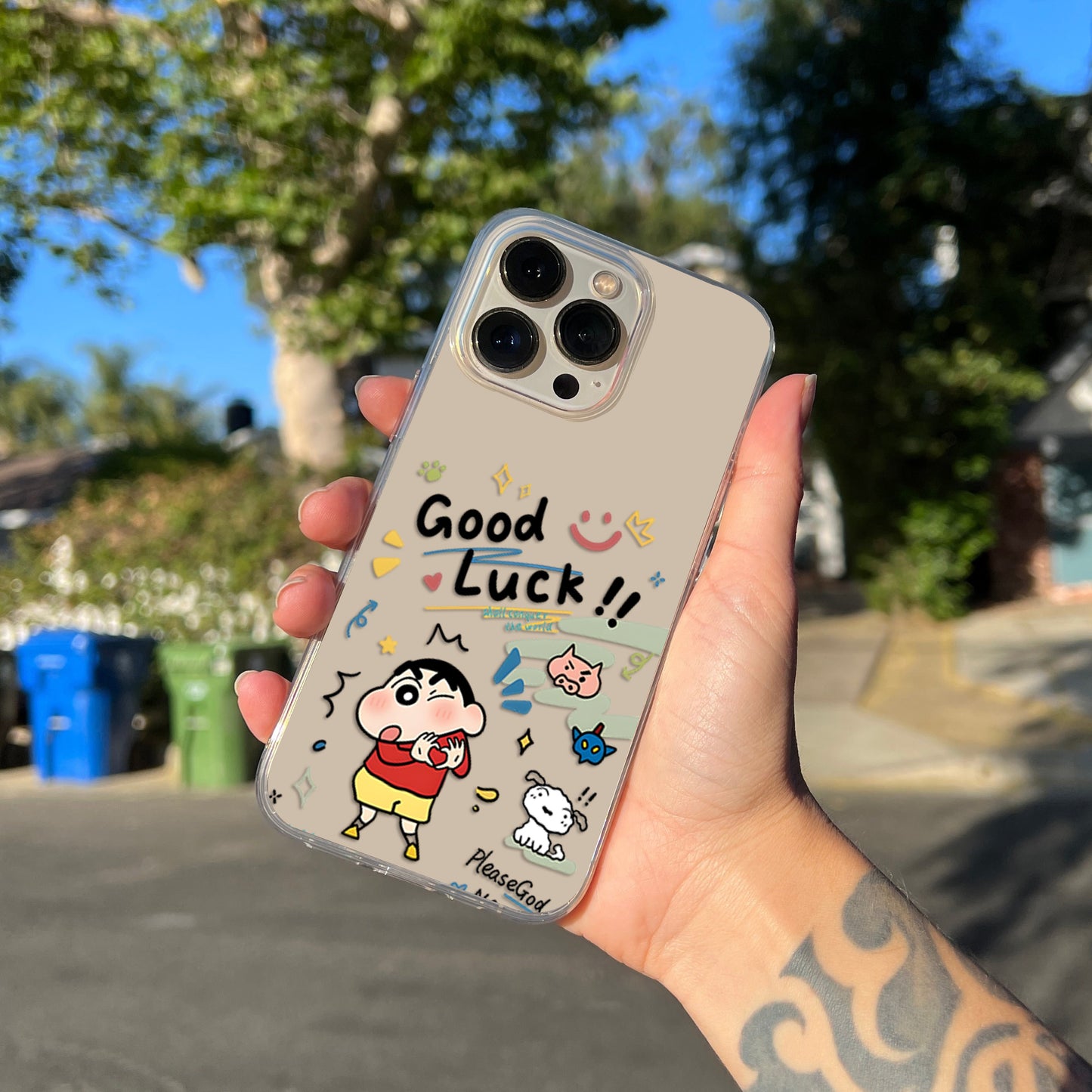 Good Luck Shinchan Clear Silicon Cover