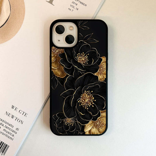 Bold Bloom Gold Glass Case