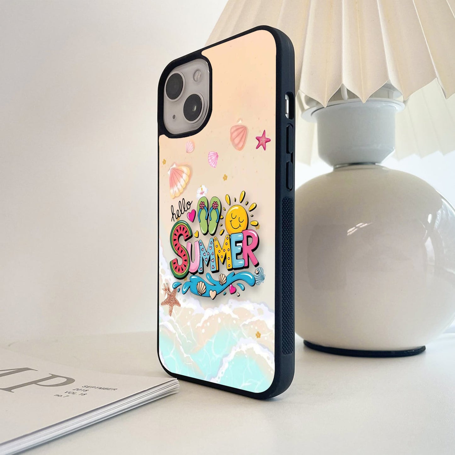 Hello Summer Splash Glass Case
