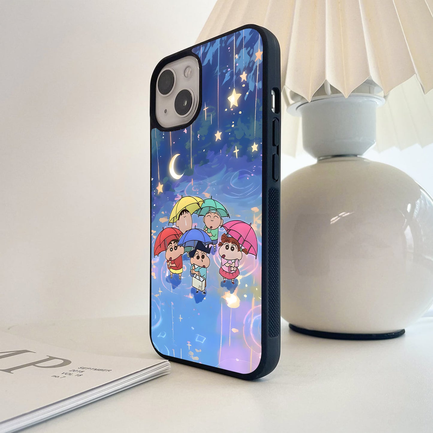 Moonlight Shinchan Friends Glass Case