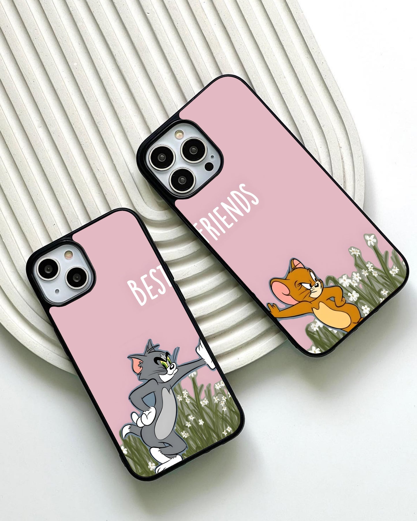 Playful Tom & Jerry Glass Case