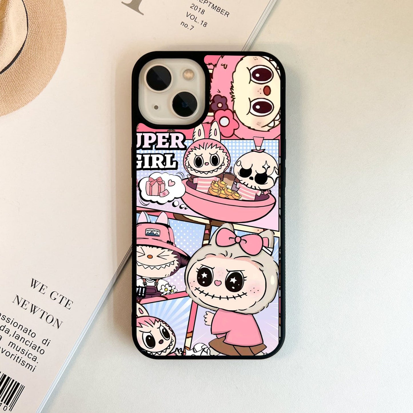 Aesthetic Labubu Glass Case