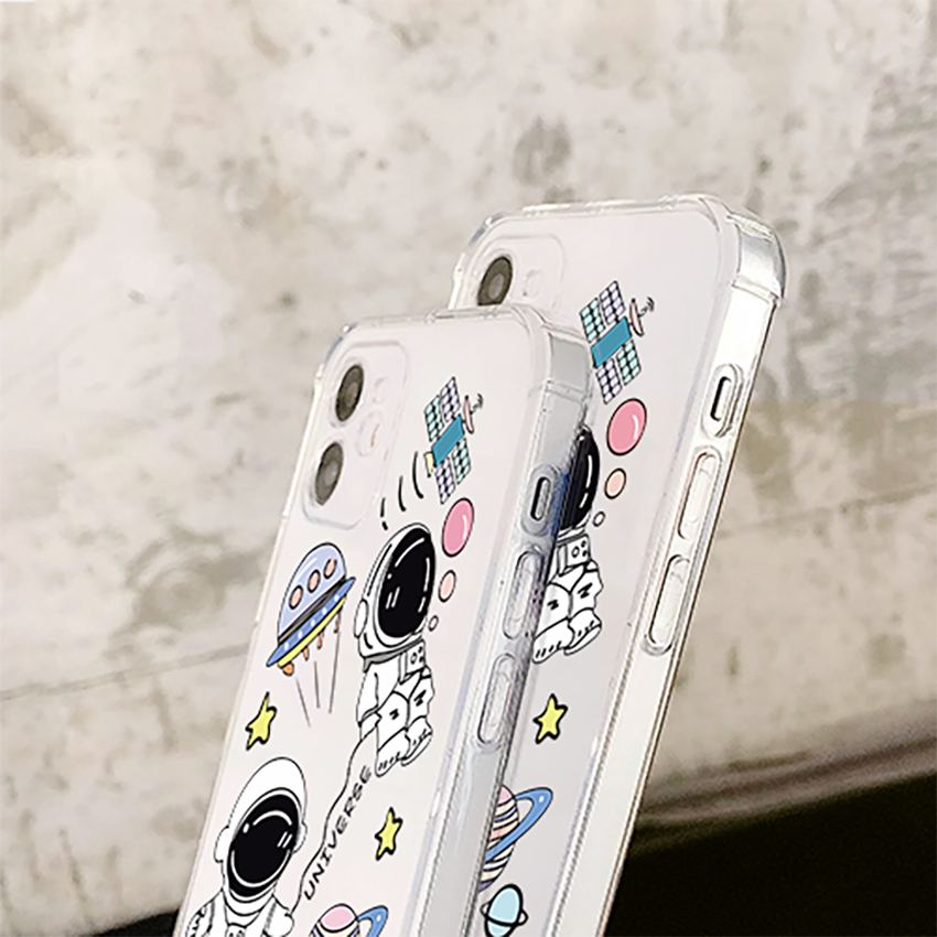 Astronaut Comic Universe Clear Silicon Case Cover