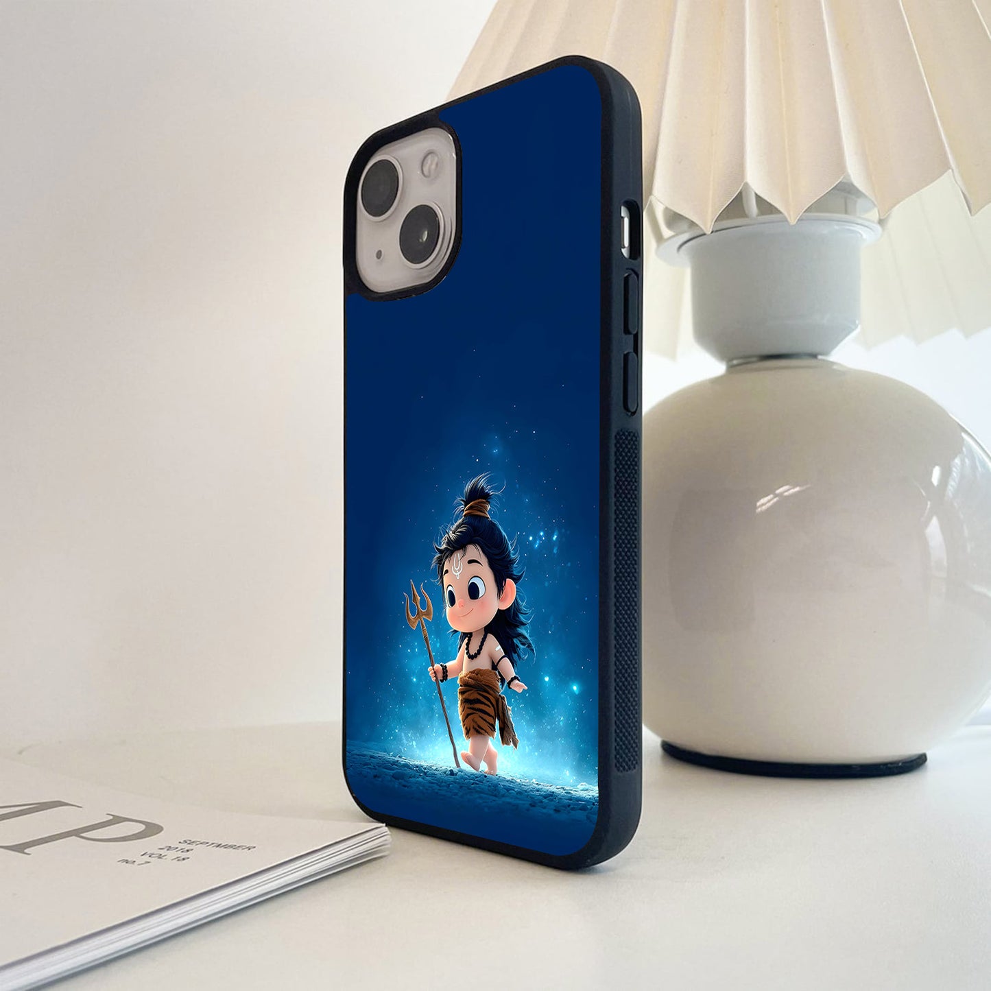 Cute Baby Shiva Glass Case