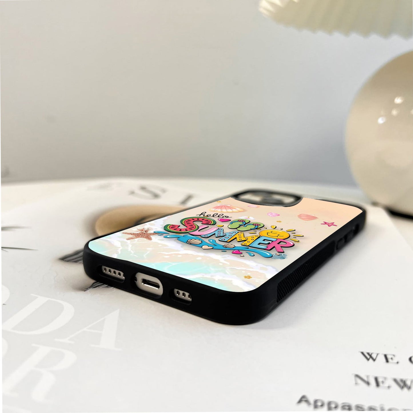 Hello Summer Splash Glass Case
