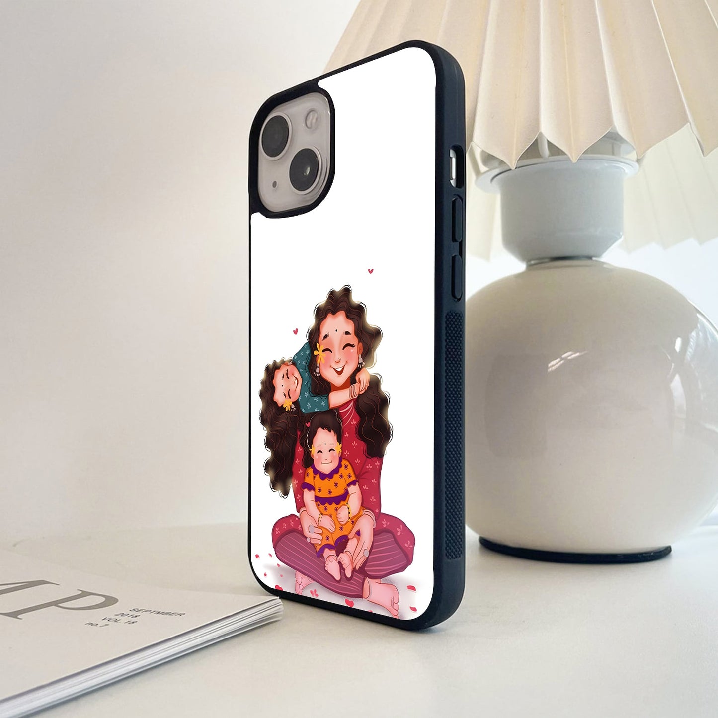 Happy Family Hugs Glass Case