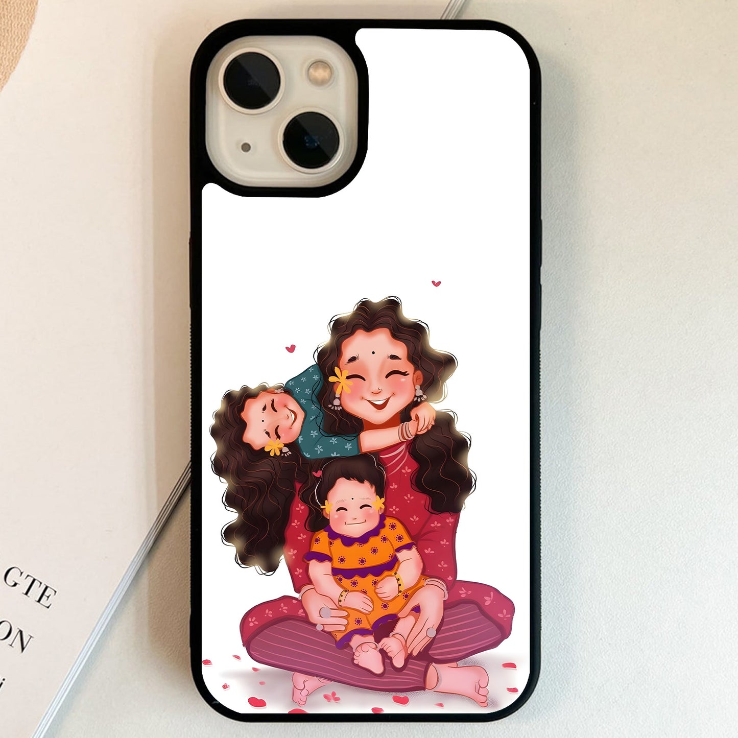 Happy Family Hugs Glass Case