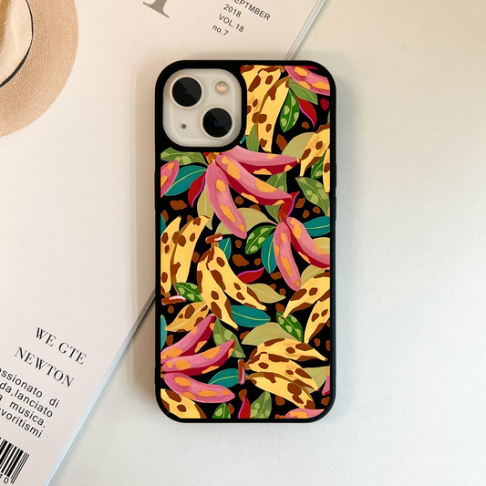 Banana Leaf Pattern Glass Case