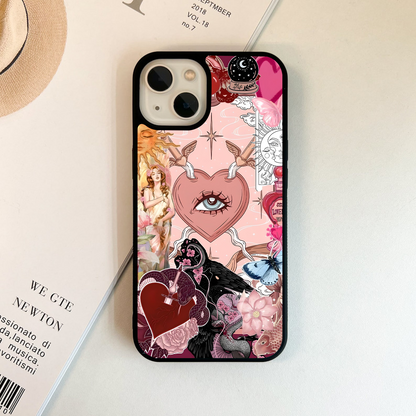 Celestial Romance Collage Glass Case