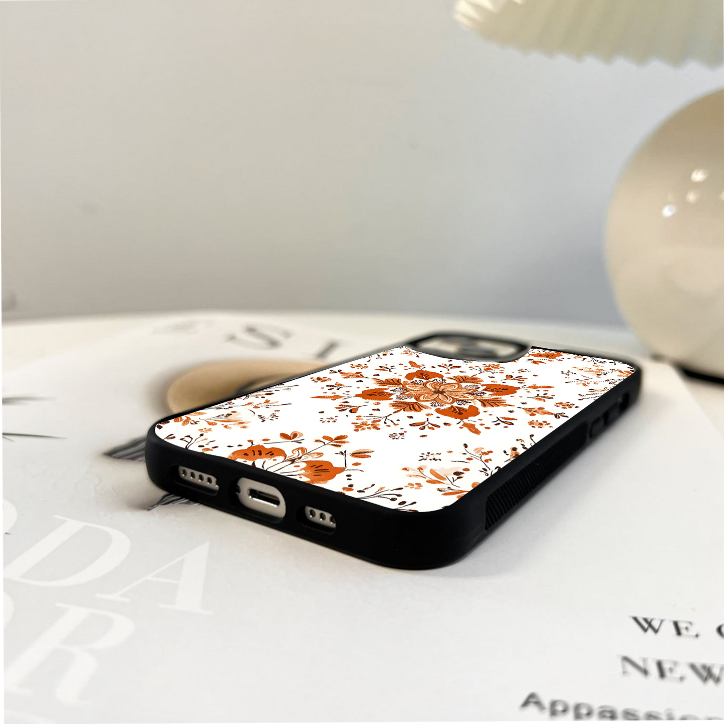 Rustic Bloom Charm Glass Case