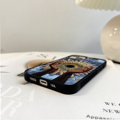 Golden Cosmic Gaze Glass Case