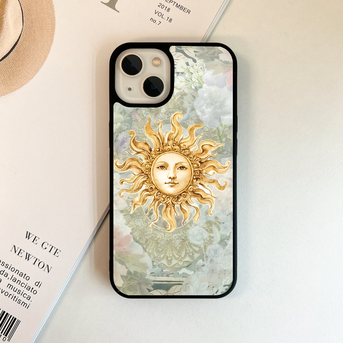 Golden Bloom Sun Glass Case