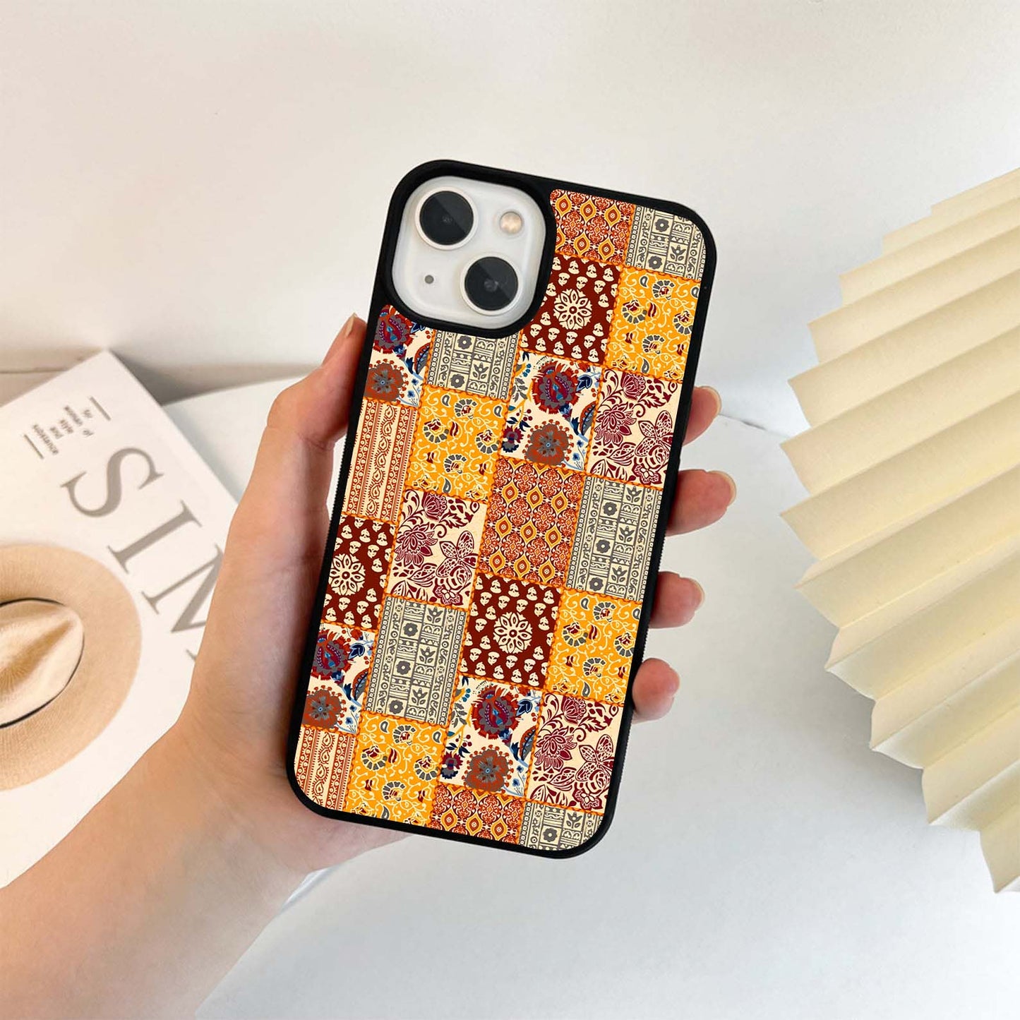 Royal Block Patch Glass Case