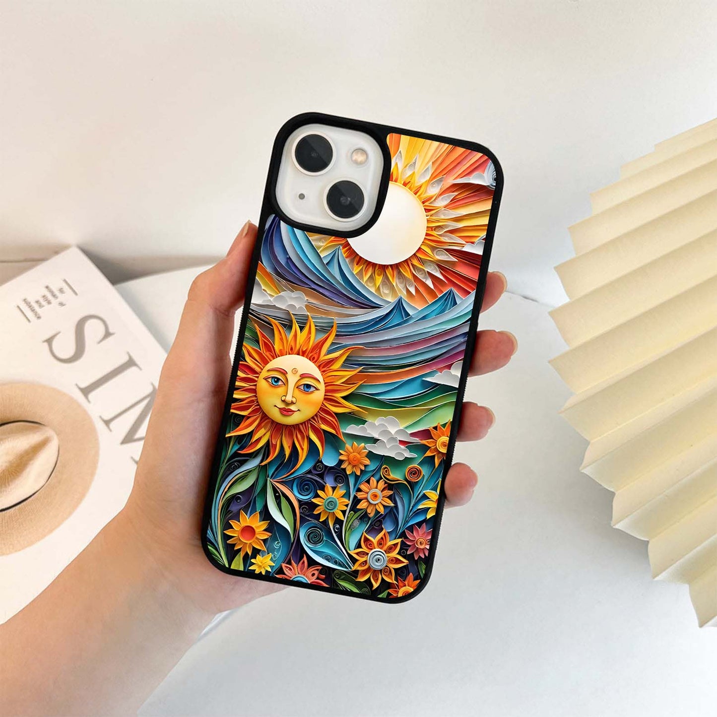 Radiant Waving Sun Glass Case