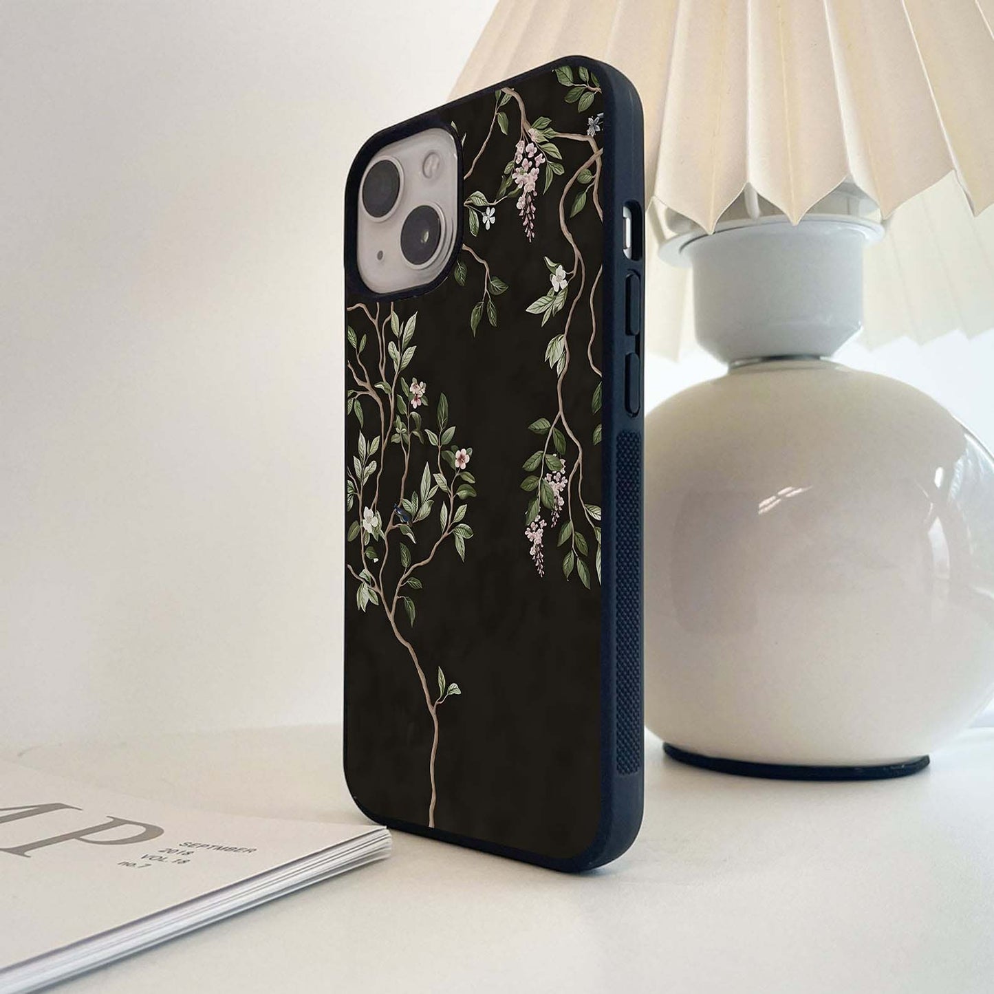 Whispering Blossom Vines Glass Case