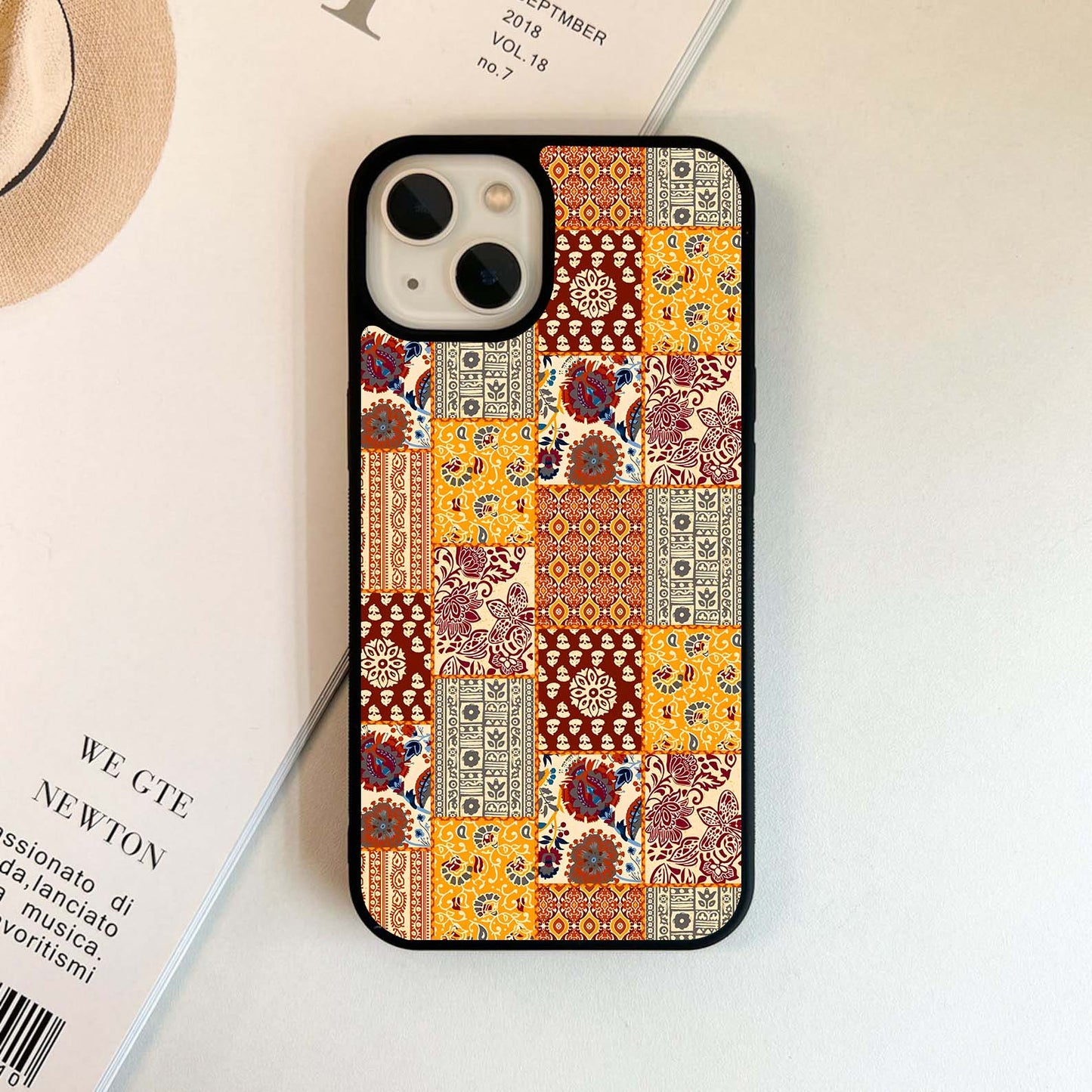 Royal Block Patch Glass Case