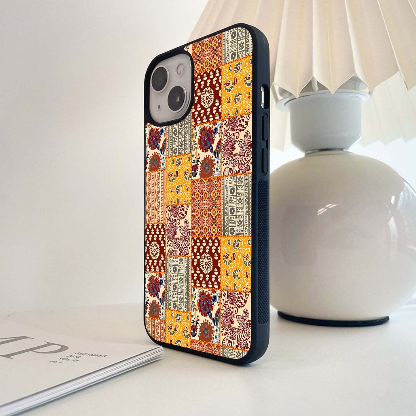 Royal Block Patch Glass Case