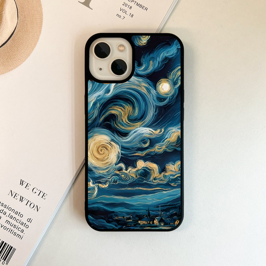 Starry Night Whiskers Glass Case