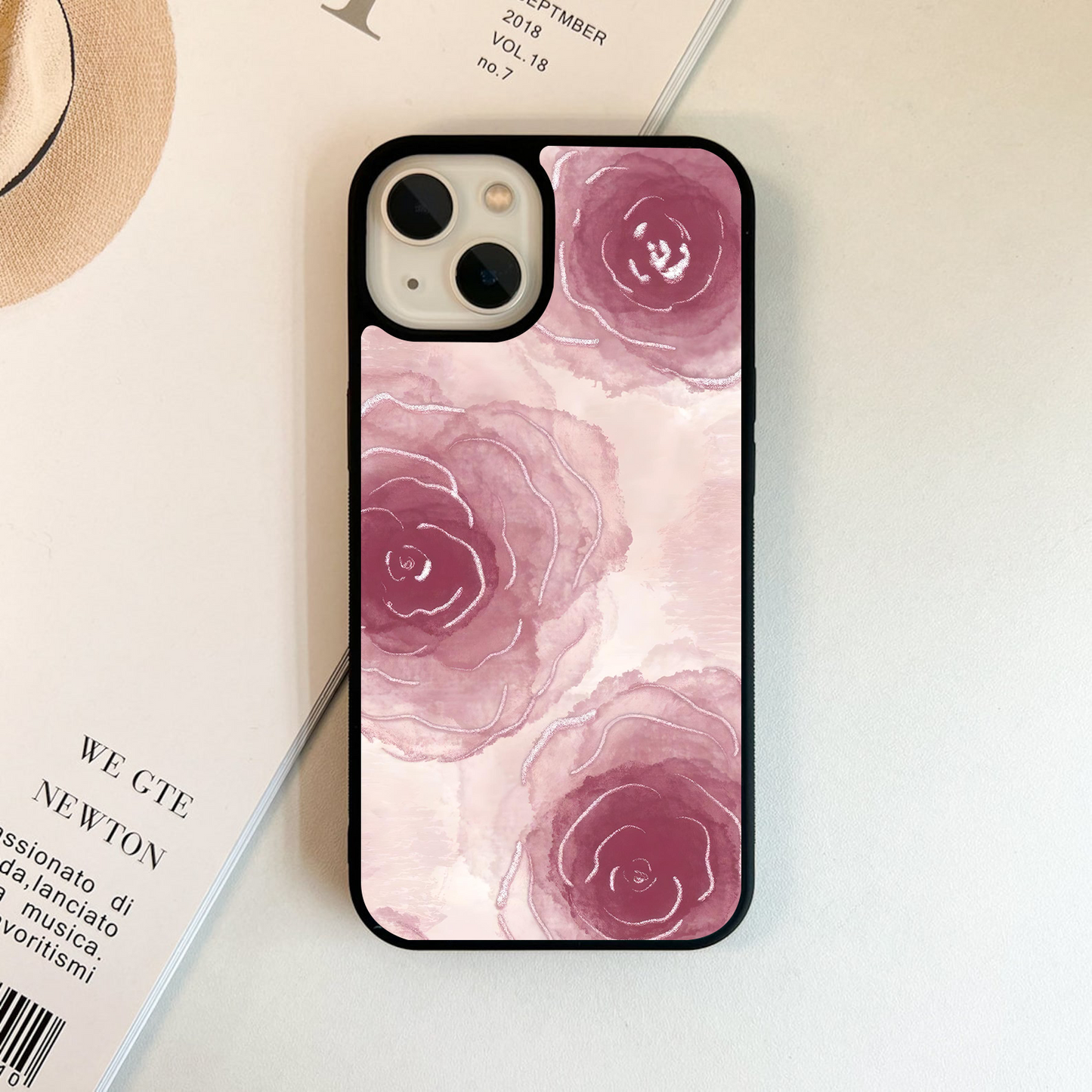 Pink Petal Drift Glass Case