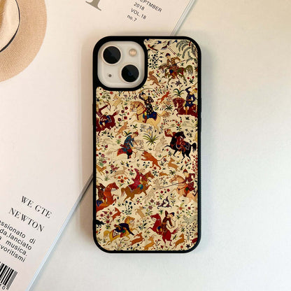 Royal Hunt Tapestry Glass Case