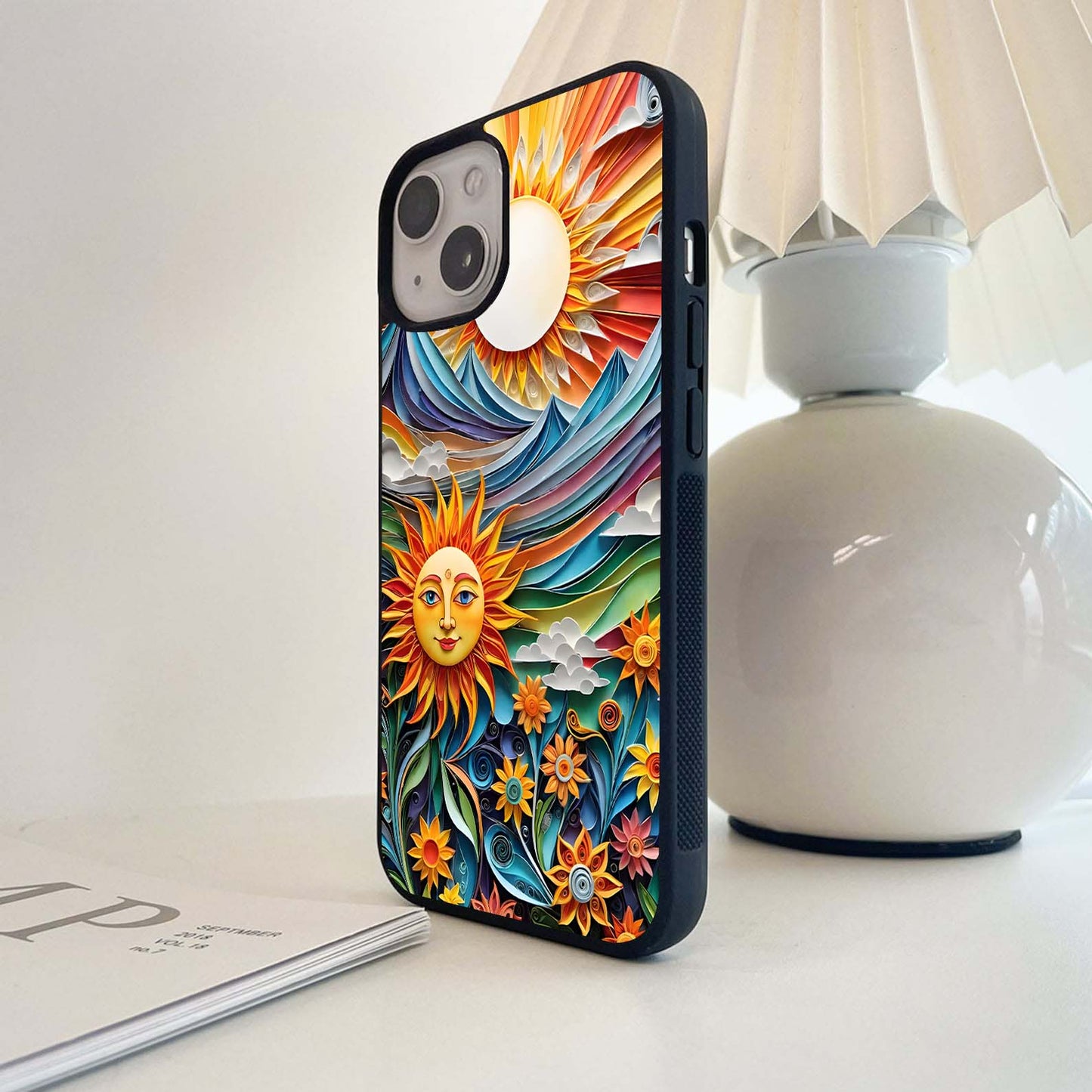 Rainbow Bead Burst Glass Case