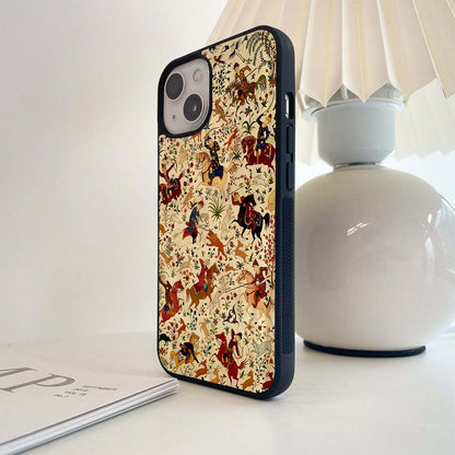 Royal Hunt Tapestry Glass Case