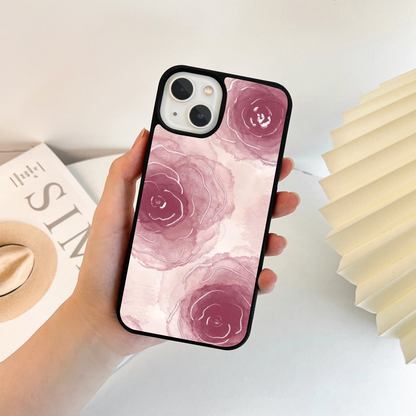 Pink Petal Drift Glass Case