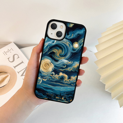 Starry Night Whiskers Glass Case