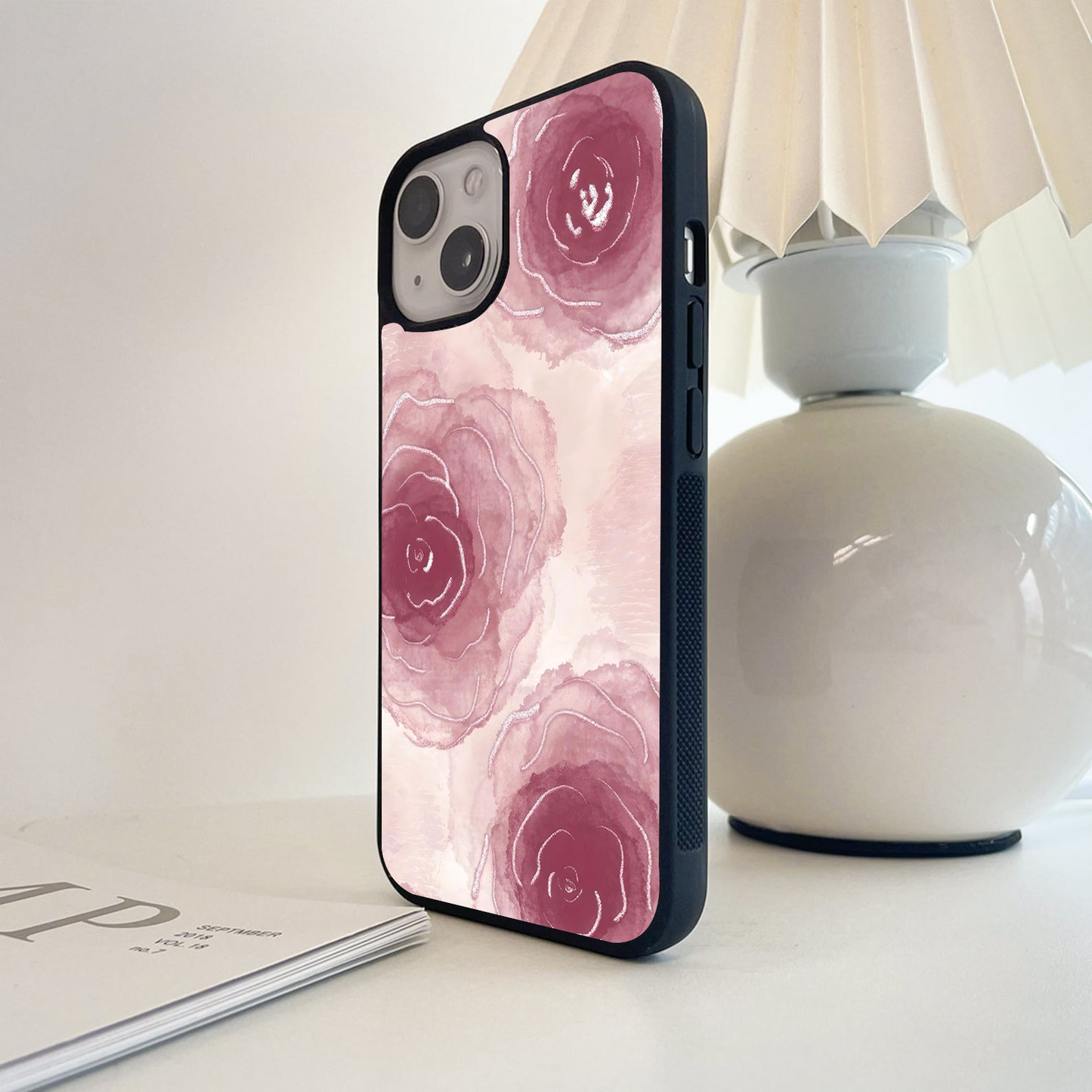 Pink Petal Drift Glass Case