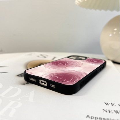 Pink Petal Drift Glass Case