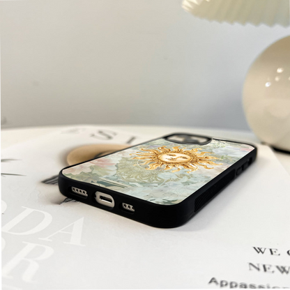 Golden Bloom Sun Glass Case