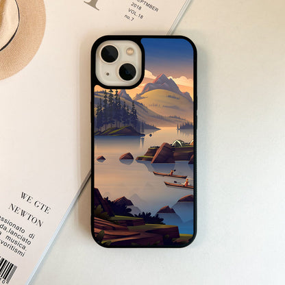 Misty Lake Calm Glass Case