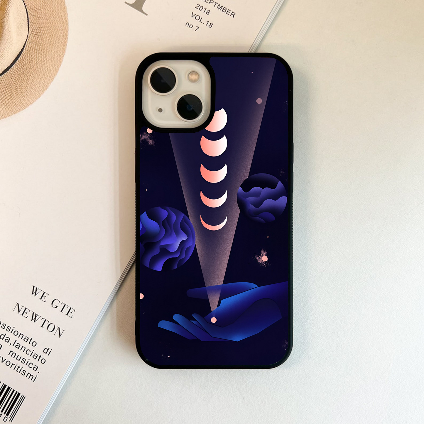 Cosmic Moon Hand Glass Case