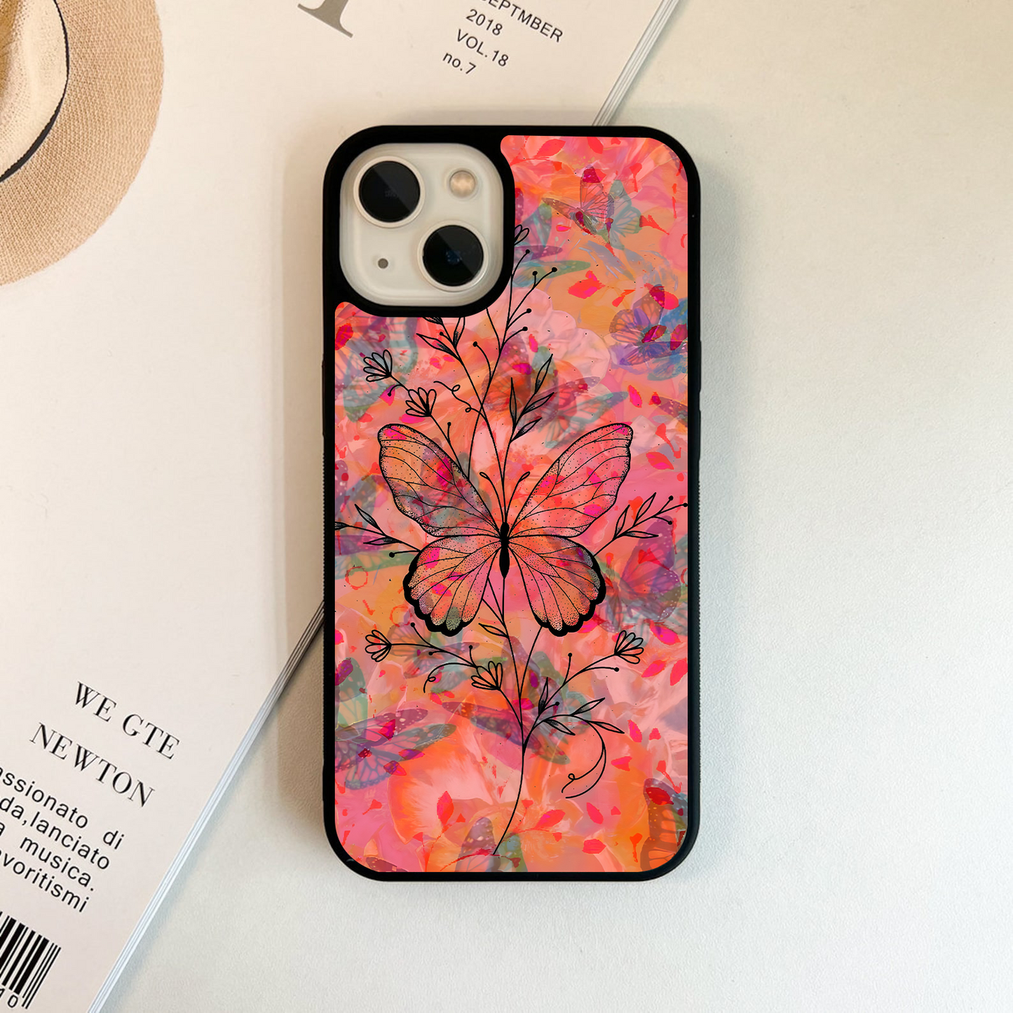 Whispering Bloom Wings Glass Case