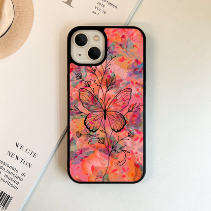 Whispering Bloom Wings Glass Case