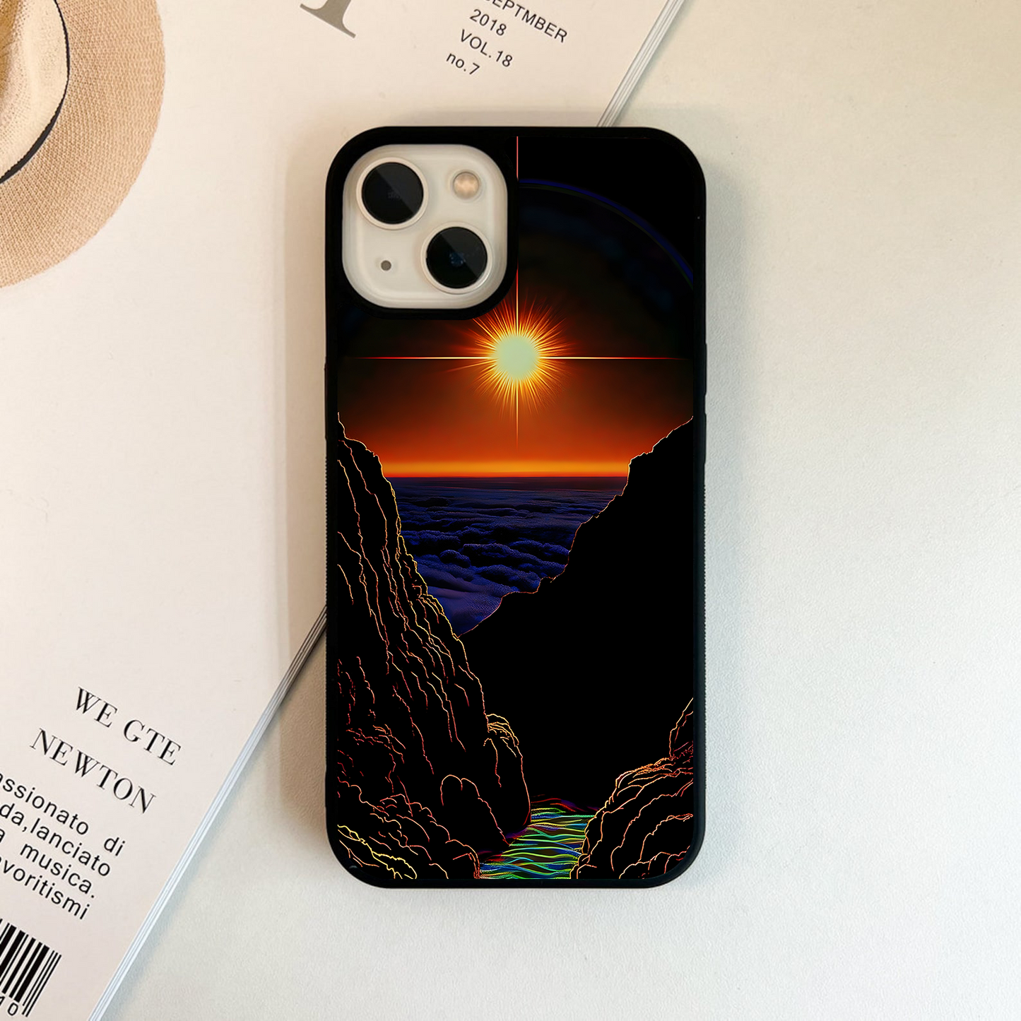 Golden Horizon Glow Glass Case