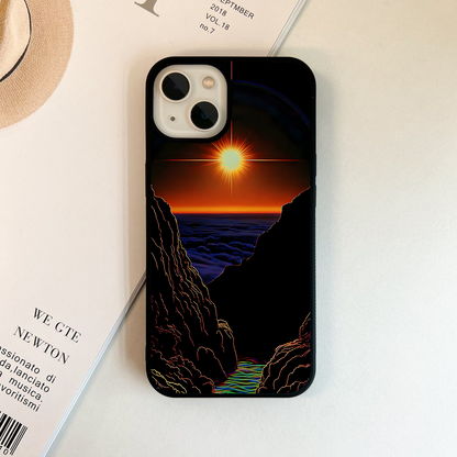 Golden Horizon Glow Glass Case