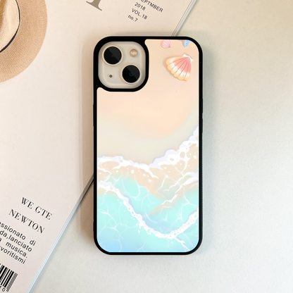 Seashell Wave Serenity Glass Case