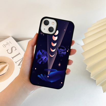 Cosmic Moon Hand Glass Case